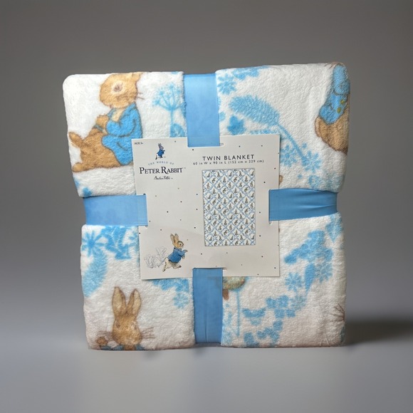 Beatrix Potter Other - Beatrix Potter Peter Rabbit Easter Spring Soft Plush Throw Blanket 60x90" Twin